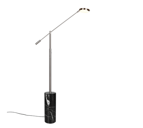 Lámpara de pie Trio Fiore LED níquel mate 145cm 454610107