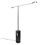 Lámpara de pie Trio Fiore LED níquel mate 145cm 454610107
