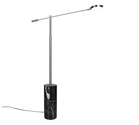 Lámpara de pie Trio Fiore LED níquel mate 145cm 454610107