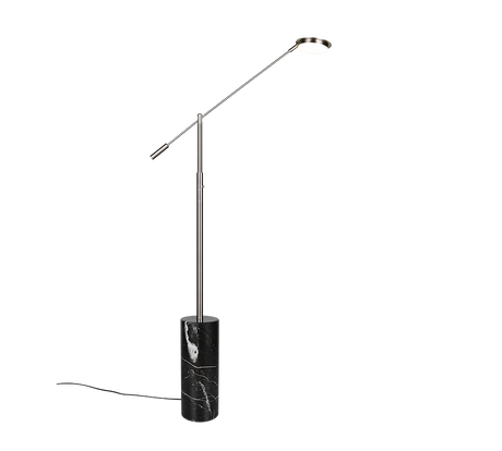 Lámpara de pie Trio Fiore LED níquel mate 145cm 454610107