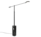 Lámpara de pie Trio Fiore LED negro mate 145cm 454610132
