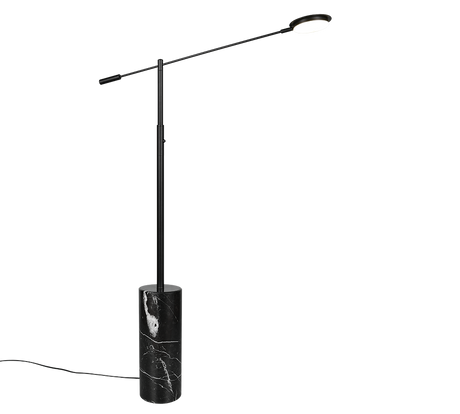 Lámpara de pie Trio Fiore LED negro mate 145cm 454610132