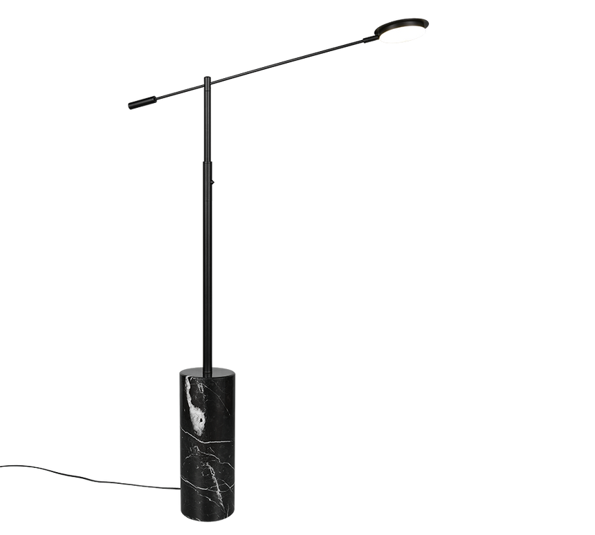Lámpara de pie Trio Fiore LED negro mate 145cm 454610132