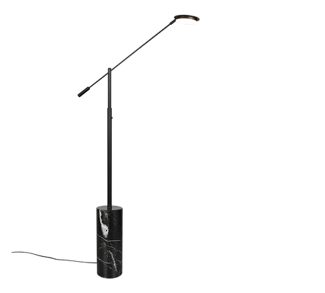 Lámpara de pie Trio Fiore LED negro mate 145cm 454610132