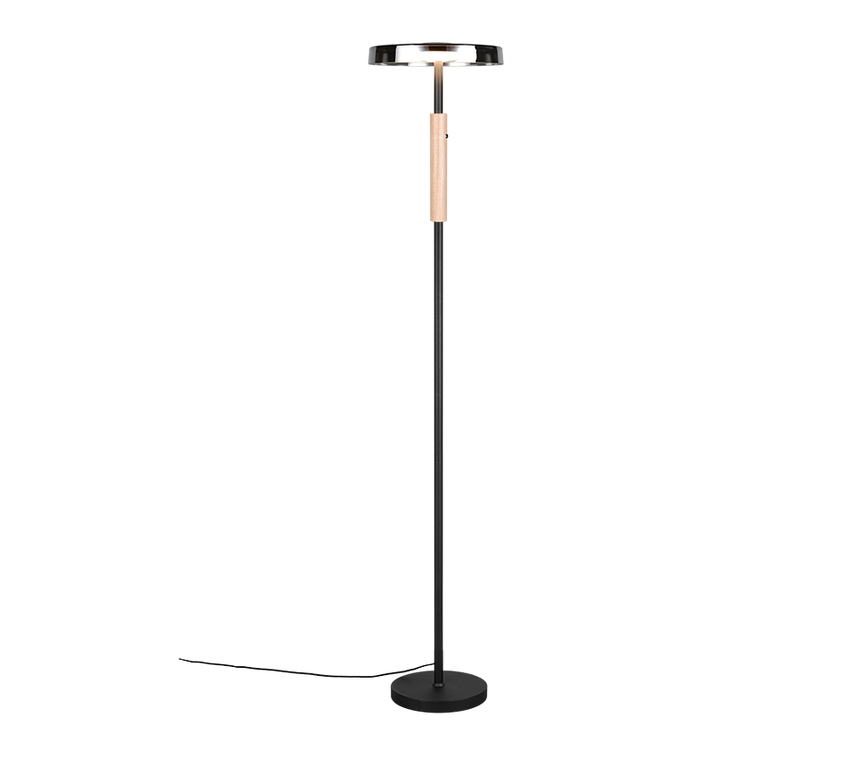 Lámpara de pie Trio Celeste LED negro mate 3000K táctil 160cm 454910132