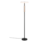 Lámpara de pie Trio Celeste LED marrón café 3000K táctil 160cm 454910165