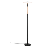 Lámpara de pie Trio Celeste LED marrón café 3000K táctil 160cm 454910165