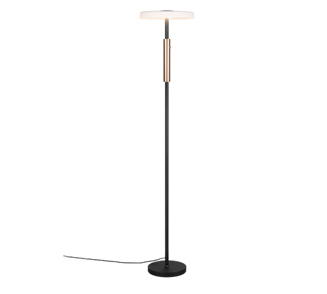 Lámpara de pie Trio Celeste LED marrón café 3000K táctil 160cm 454910165