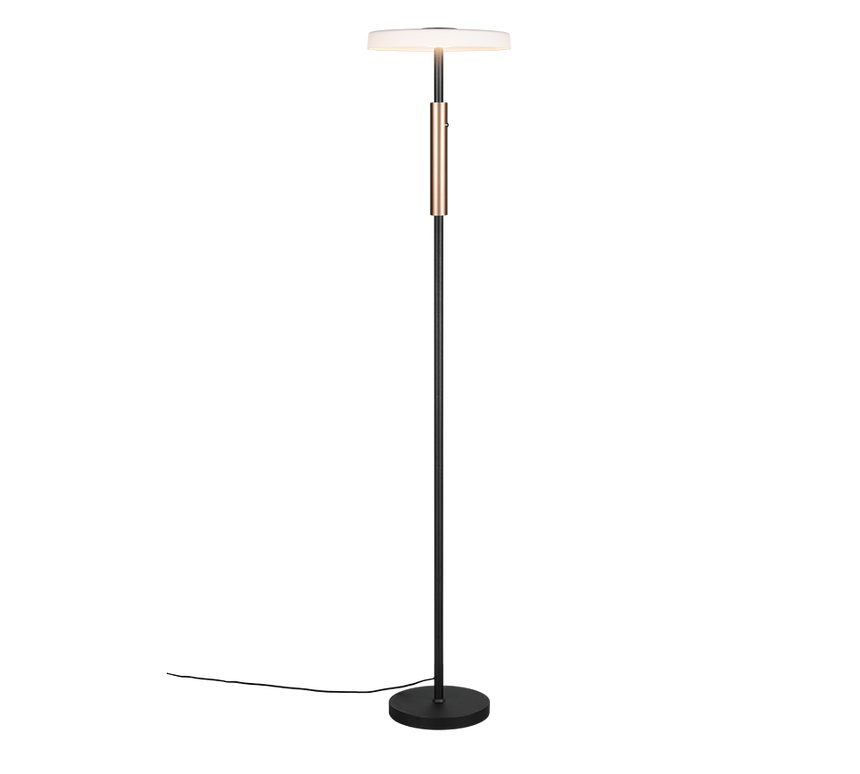 Lámpara de pie Trio Celeste LED marrón café 3000K táctil 160cm 454910165