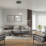 Lámpara de pie Trio Celeste LED marrón café 3000K táctil 160cm 454910165 - vista 6