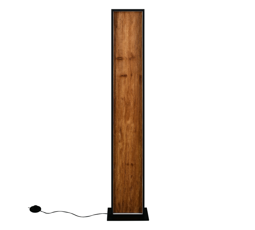 Lámpara de pie Trio Kalea LED madera 3000K 120cm 455510130