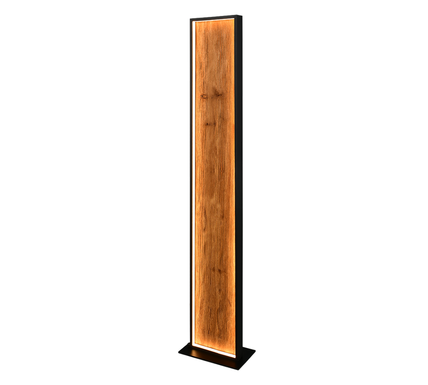 Lámpara de pie Trio Kalea LED madera 3000K 120cm 455510130