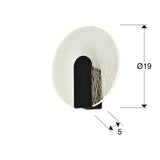 Lámpara aplique de pared Schuller Auris LED negro 3000K Ø19cm dimensiones