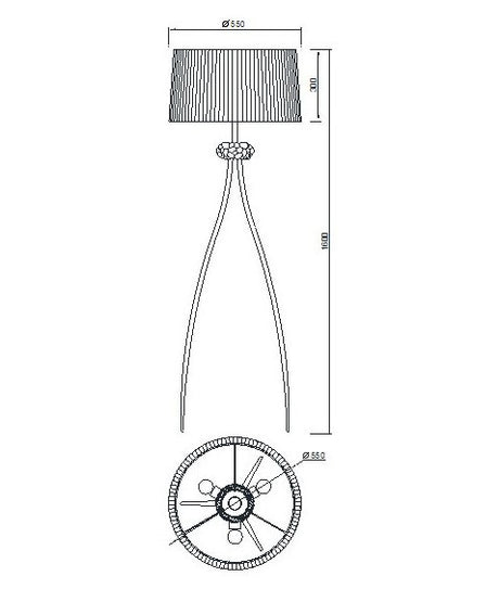 Lámpara de pie Ofertas-3 Dto 50% Mantra gris oscuro 4638