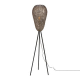 Lámpara de pie Trio Ziva LED latón antiguo 3000K 140cm 465300104