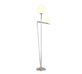 Lámpara de pie Trio Flaming LED níquel mate 2700K 180cm 468900207
