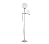 Lámpara de pie Trio Flaming LED níquel mate 2700K 180cm 468900207