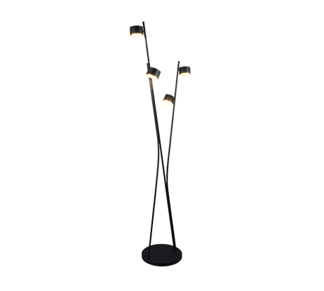 Lámpara de pie Trio Coda LED negro y dorado 2700K 180cm 469000480