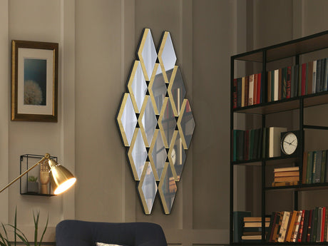 Espejo Schuller Romulo pan de oro y negro 60x120cm 473990