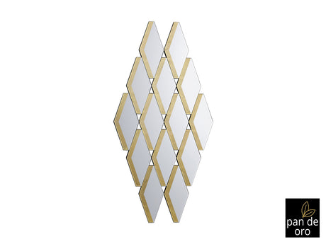 Espejo Schuller Romulo pan de oro y negro 60x120cm ambiente
