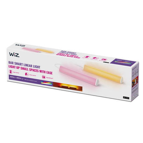 WiZ White and Color Ambiance Lámpara de mesa RGBW 10,5W 800lm (2 uds) 9514554177 | Philips