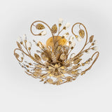 Schuller Verdi Plafón marfil, oro y transparente 481541