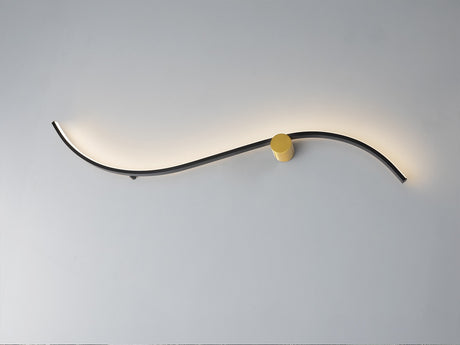 Lámpara aplique de pared Schuller Siloe LED negro y oro 3000K vista 3