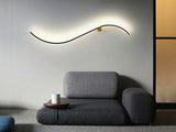 Lámpara aplique de pared Schuller Siloe LED negro y oro 3000K vista 4