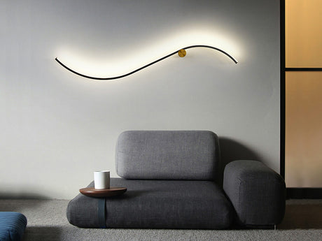 Lámpara aplique de pared Schuller Siloe LED negro y oro 3000K vista 4