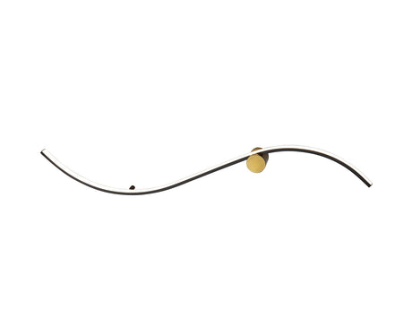 Lámpara aplique de pared Schuller Siloe LED negro y oro 3000K ambiente