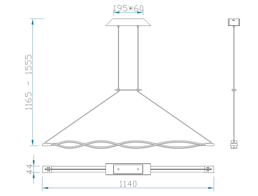 Lámpara de techo Sahara Mantra gris oscuro 4860