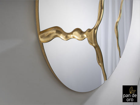 Espejo Schuller Surcos pan de oro Ø100cm vista 3