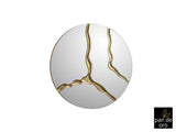 Espejo Schuller Surcos pan de oro Ø100cm ambiente