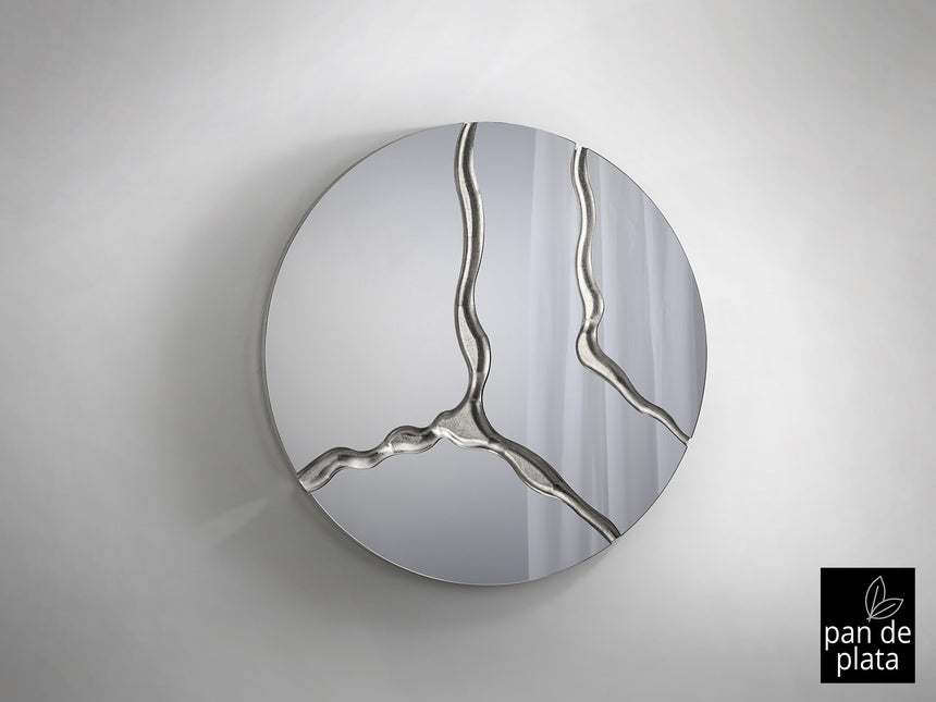 Espejo Schuller Surcos pan de plata Ø100cm vista 2