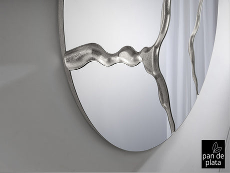 Espejo Schuller Surcos pan de plata Ø100cm vista 3