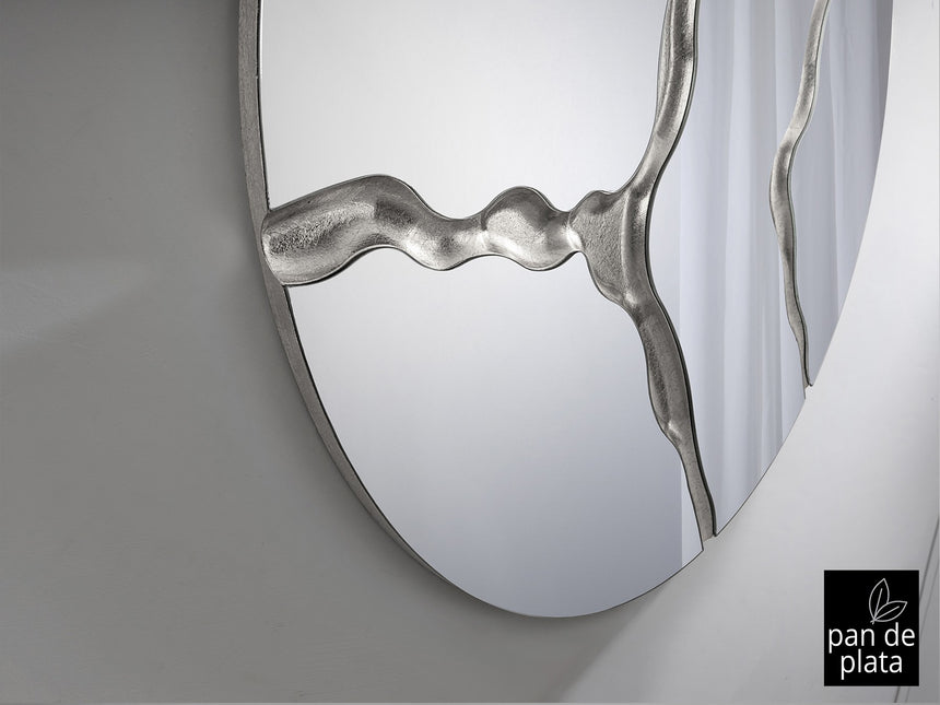 Espejo Schuller Surcos pan de plata Ø100cm vista 3
