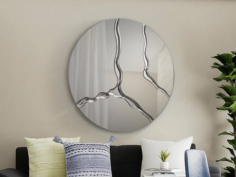 Espejo Schuller Surcos pan de plata Ø100cm 487029
