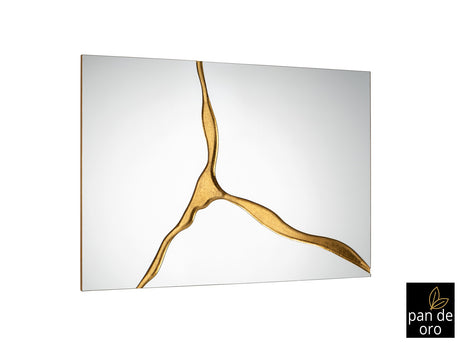 Espejo Schuller Surcos pan de oro 80x120cm ambiente