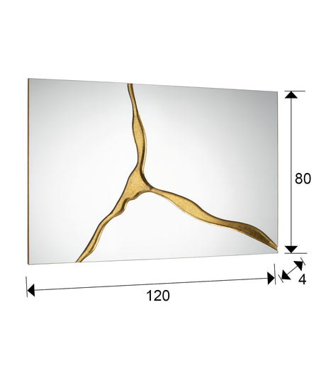 Espejo Schuller Surcos pan de oro 80x120cm dimensiones