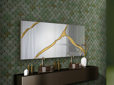 Espejo Schuller Surcos pan de oro 80x180cm 487474