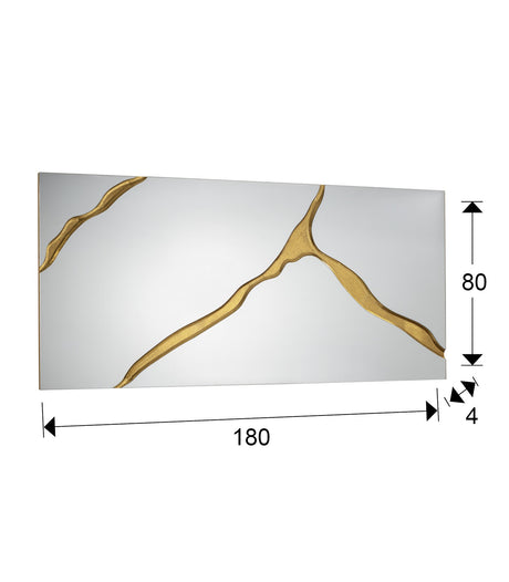 Espejo Schuller Surcos pan de oro 80x180cm dimensiones