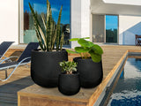Schuller Kyoto Set of 3 Black Planters 495080
