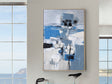 Cuadro acrílico Schuller Paisaje Azul madera pintura acrílica y roble 83x123cm 495134