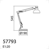 MDC ARTIC 577939101 Lámpara mesa Negro mate