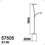 MDC ZENIT 575054320 Pie salón LED 2L Bronce