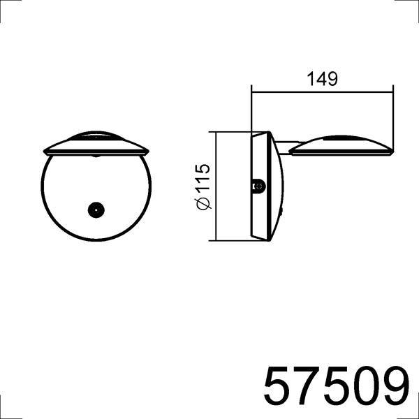 MDC ZENIT 575099702 Aplique LED Niquel Mate