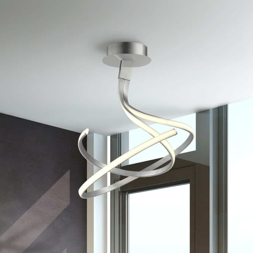 Mantra Nur plata cromo Lámpara de techo colgante LED gris oscuro 4981