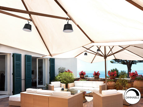 Lámpara de sobremesa Schuller Cuco LED negro 3000K exterior IP54 34cm vista 1