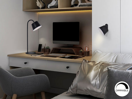 Lámpara de sobremesa Schuller Cuco LED negro 3000K exterior IP54 34cm vista 2