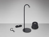 Lámpara de sobremesa Schuller Cuco LED negro 3000K exterior IP54 34cm vista 4